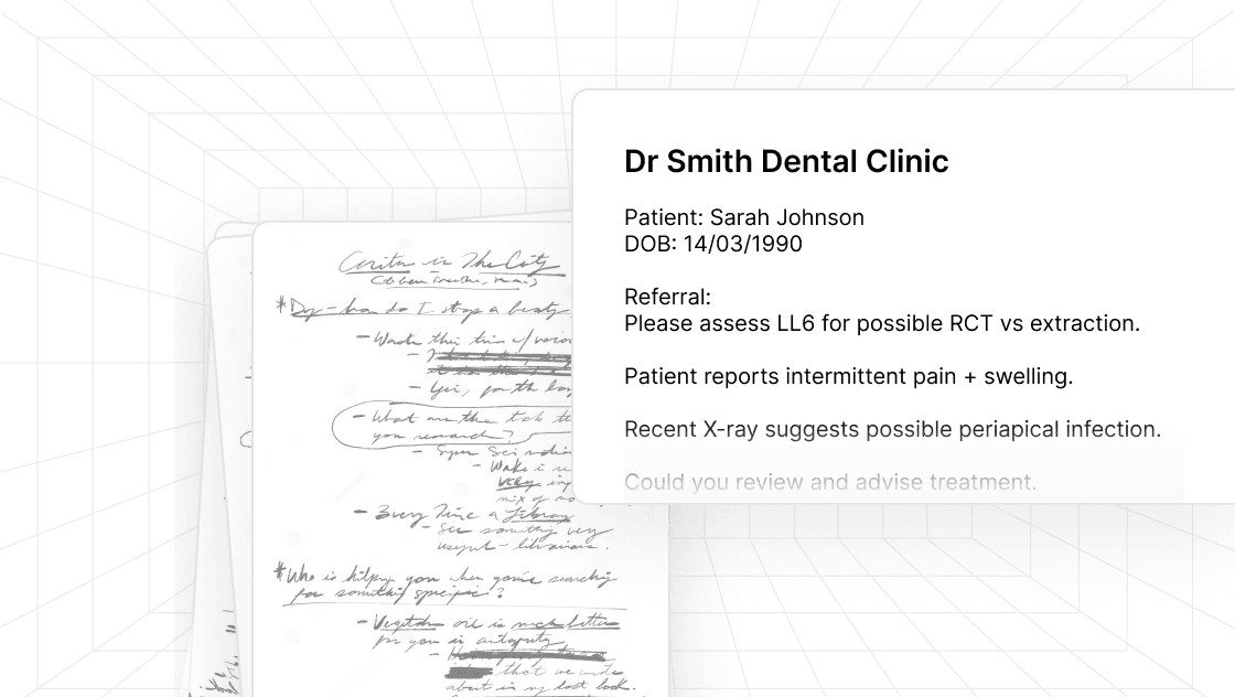 Interpret unclear handwriting illustration